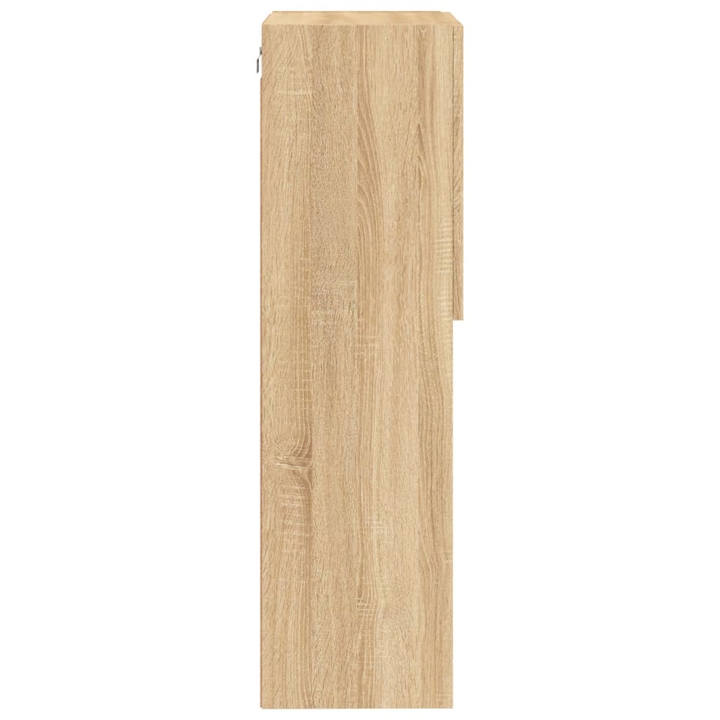 Tv-Benk Med Led-Lys Sonoma Eik 40,5X30X102 Cm