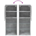 Tv-Benk Med Led-Lys Betonggrå 40,5X30X102 Cm