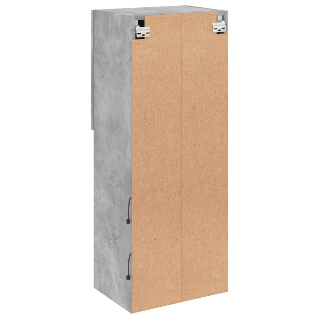 Tv-Benk Med Led-Lys Betonggrå 40,5X30X102 Cm