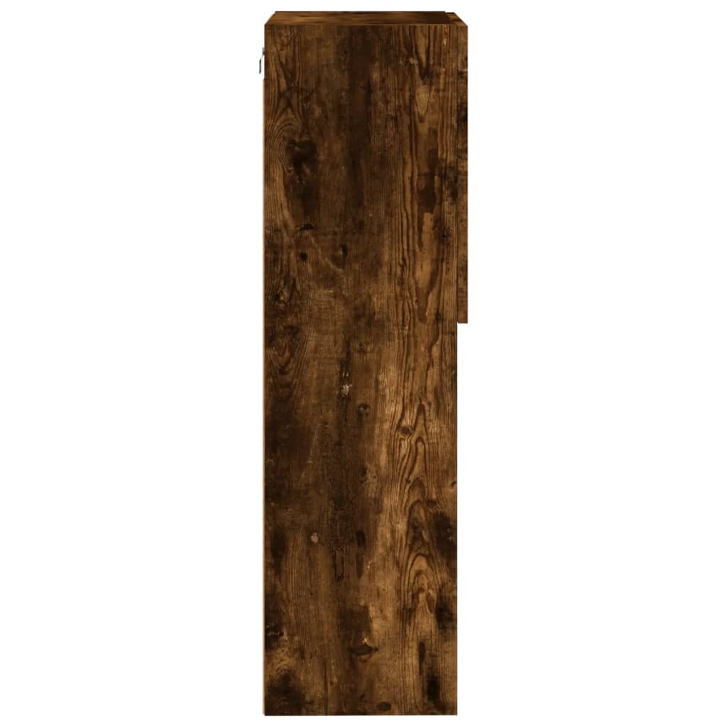 Tv-Benk Med Led-Lys Røkt Eik 40,5X30X102 Cm