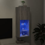 Tv-Benk Med Led-Lys Grå Sonoma 40,5X30X102 Cm