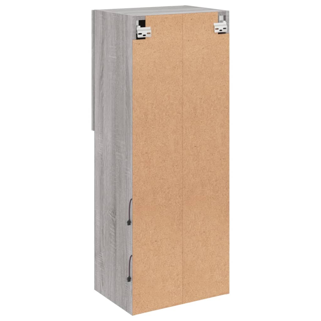 Tv-Benk Med Led-Lys Grå Sonoma 40,5X30X102 Cm