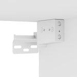 Vegghengte Skap Med Led-Lys For Tv 2 Stk Hvit 40X30X60,5 Cm