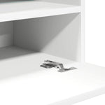 Vegghengte Skap Med Led-Lys For Tv 2 Stk Hvit 40X30X60,5 Cm