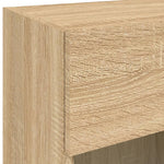 Vegghengt Tv-Benk Med Led Sonoma Eik 40X30X60,5 Cm