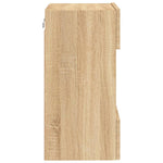 Vegghengt Tv-Benk Med Led Sonoma Eik 40X30X60,5 Cm