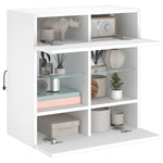 Vegghengt Tv-Benk Med Led Hvit 58,5X30X60,5 Cm