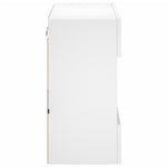 Vegghengt Tv-Benk Med Led Hvit 58,5X30X60,5 Cm