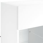 Vegghengt Tv-Benk Med Led Hvit 58,5X30X60,5 Cm