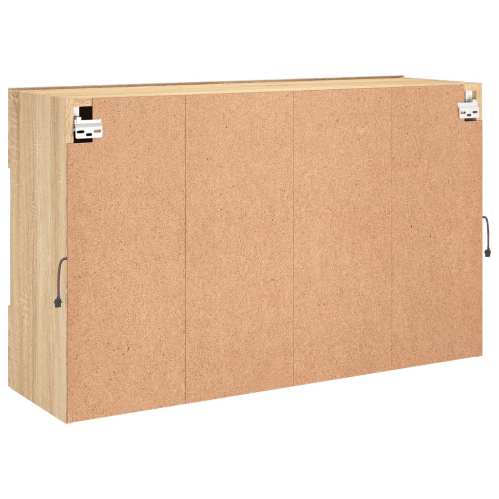 Vegghengt Tv-Benk Med Led Sonoma Eik 98,5X30X60,5 Cm