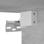 Veggmontert Nattbord Med Led-Lys Betonggrå