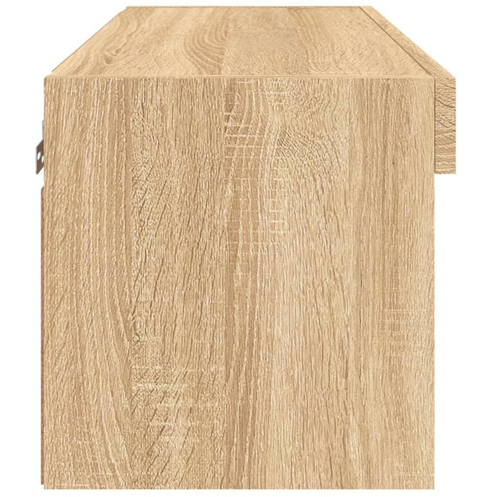 Tv-Benk Med Led Sonoma Eik 60X30X30 Cm