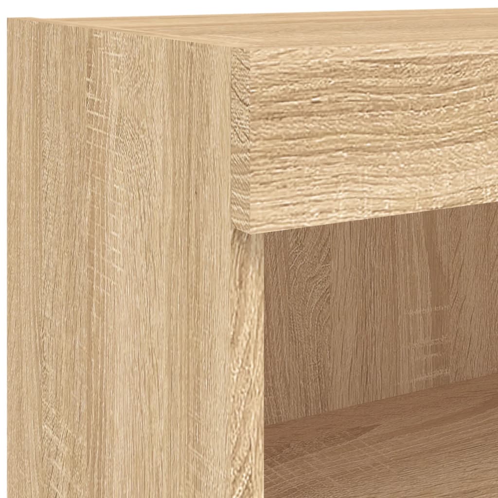 Tv-Benk Med Led Sonoma Eik 60X30X30 Cm