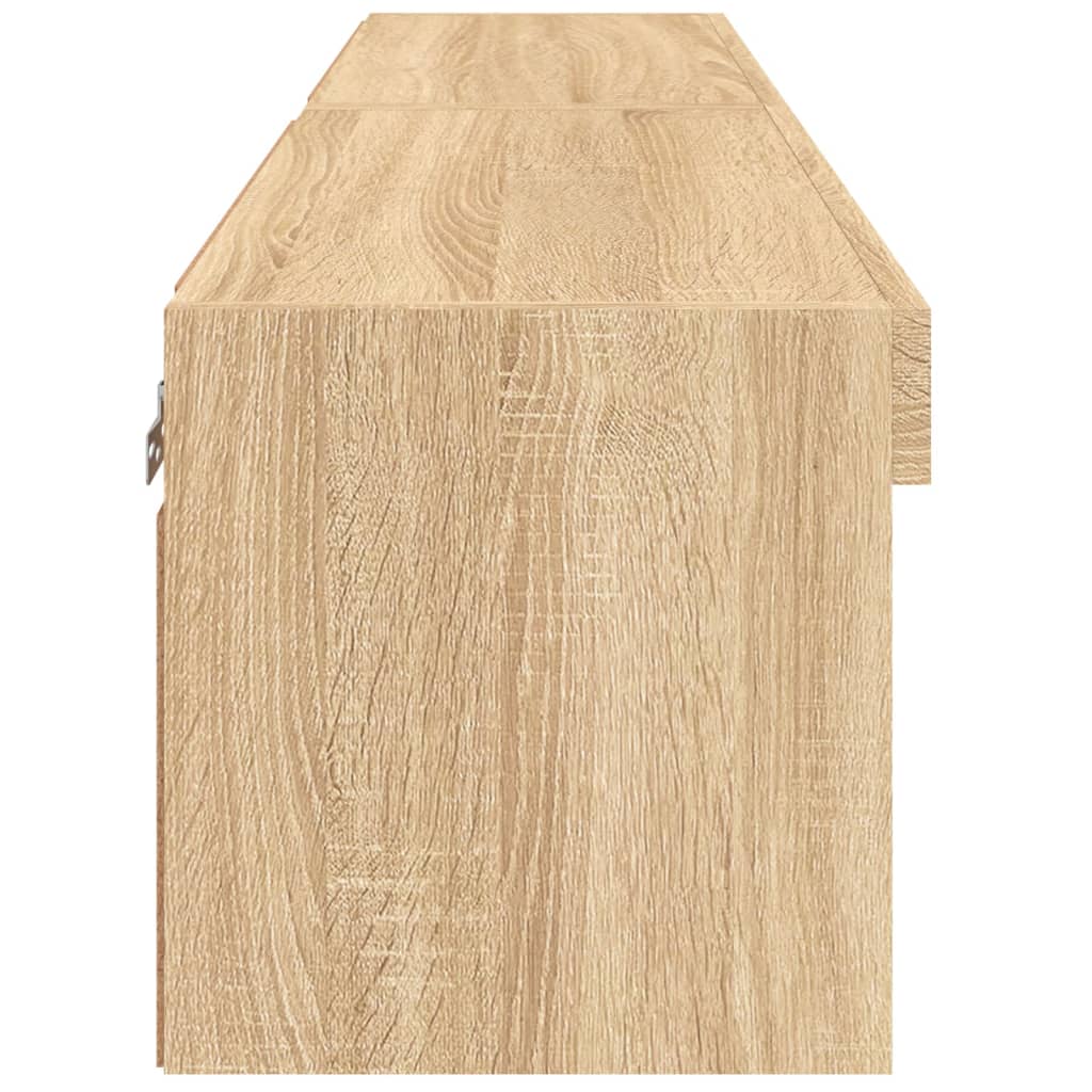 Tv-Benk Med Led 2 Stk Sonoma Eik 60X30X30 Cm