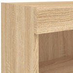 Tv-Benk Med Led 2 Stk Sonoma Eik 60X30X30 Cm