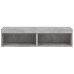 Tv-Benker Med Led-Lys 2 Stk Betonggrå 60X30X30 Cm
