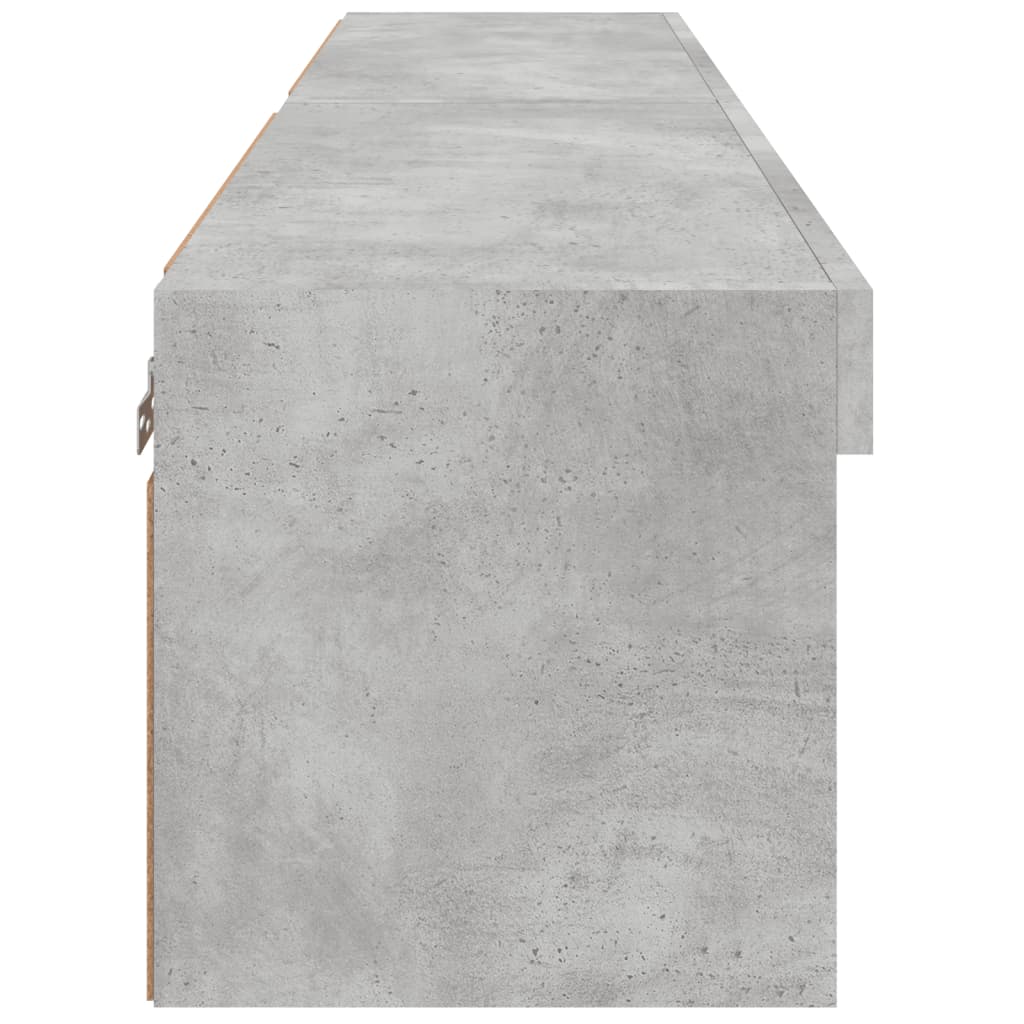 Tv-Benker Med Led-Lys 2 Stk Betonggrå 60X30X30 Cm