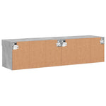 Tv-Benker Med Led-Lys 2 Stk Betonggrå 60X30X30 Cm