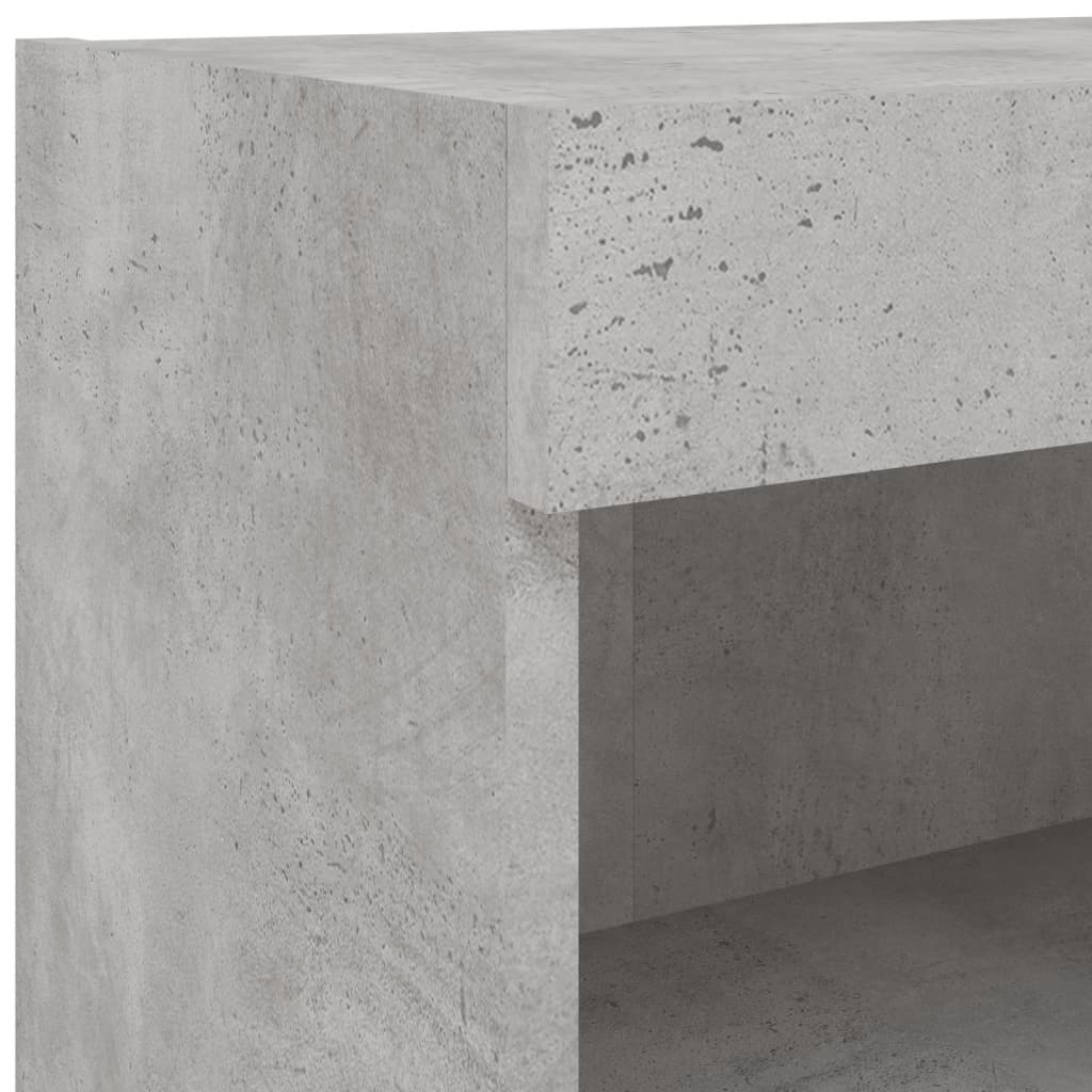 Tv-Benker Med Led-Lys 2 Stk Betonggrå 60X30X30 Cm