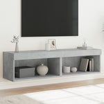 Tv-Benker Med Led-Lys 2 Stk Betonggrå 60X30X30 Cm