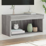 Tv-Benk Med Led Grå Sonoma 60X30X30 Cm