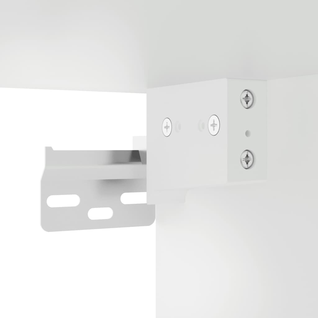 Tv-Benker Med Led-Lys 2 Stk Hvit 80X30X30 Cm