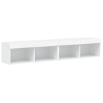 Tv-Benker Med Led-Lys 2 Stk Hvit 80X30X30 Cm