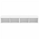 Tv-Benker Med Led-Lys 2 Stk Hvit 80X30X30 Cm