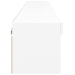 Tv-Benker Med Led-Lys 2 Stk Hvit 80X30X30 Cm