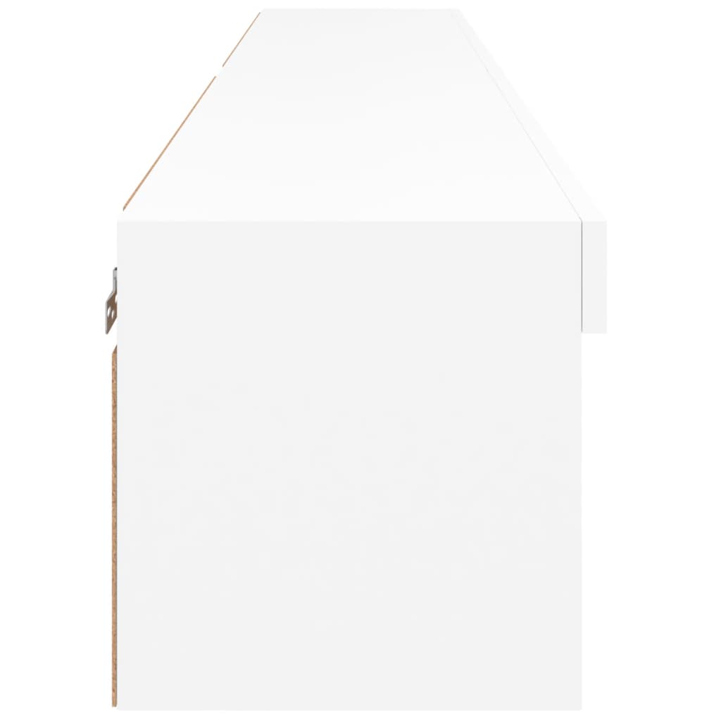 Tv-Benker Med Led-Lys 2 Stk Hvit 80X30X30 Cm