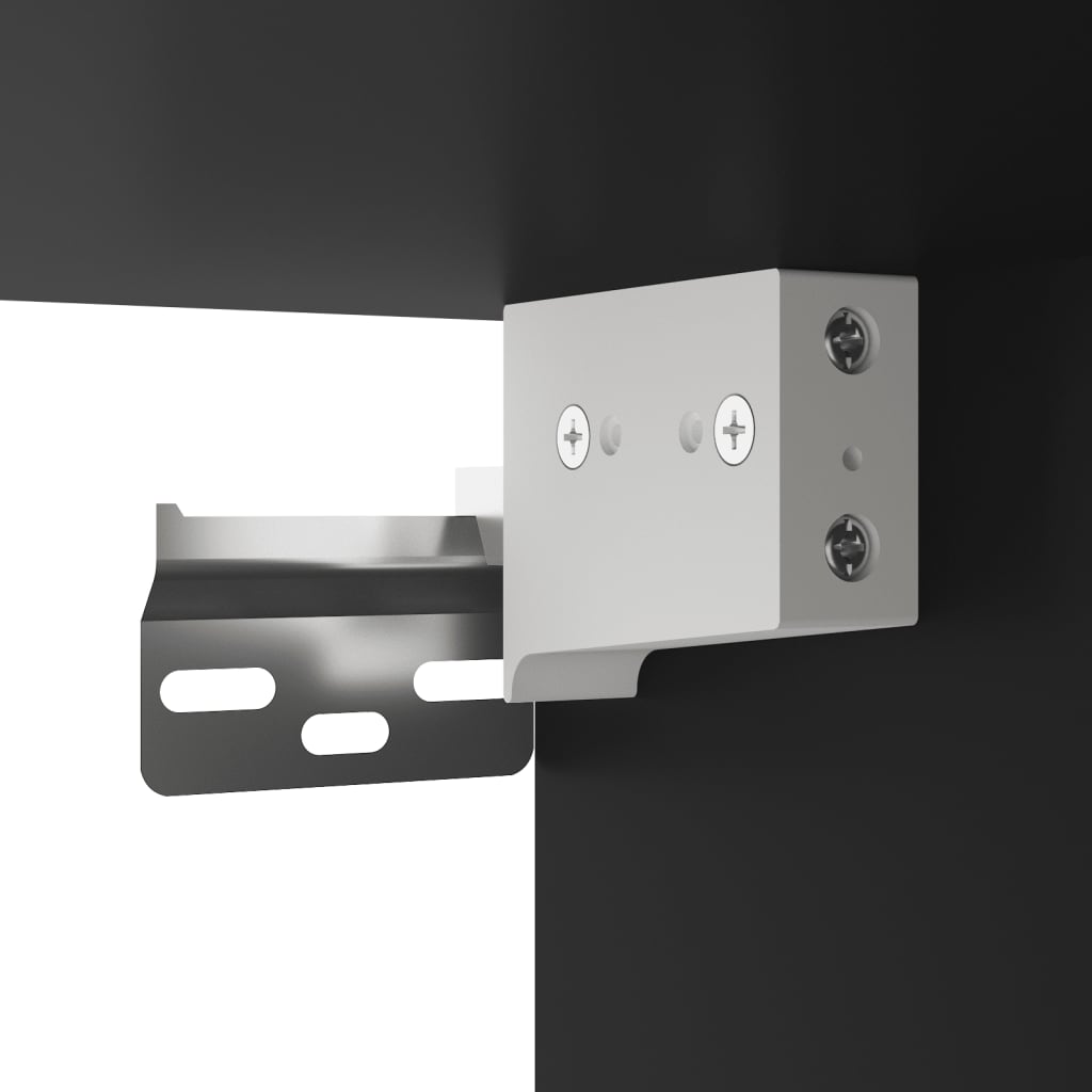 Tv-Benk Med Led-Lys Svart 80X30X30 Cm