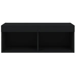 Tv-Benk Med Led-Lys Svart 80X30X30 Cm