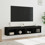 Tv-Benker Med Led-Lys 2 Stk Svart 80X30X30 Cm