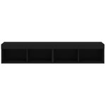 Tv-Benker Med Led-Lys 2 Stk Svart 80X30X30 Cm