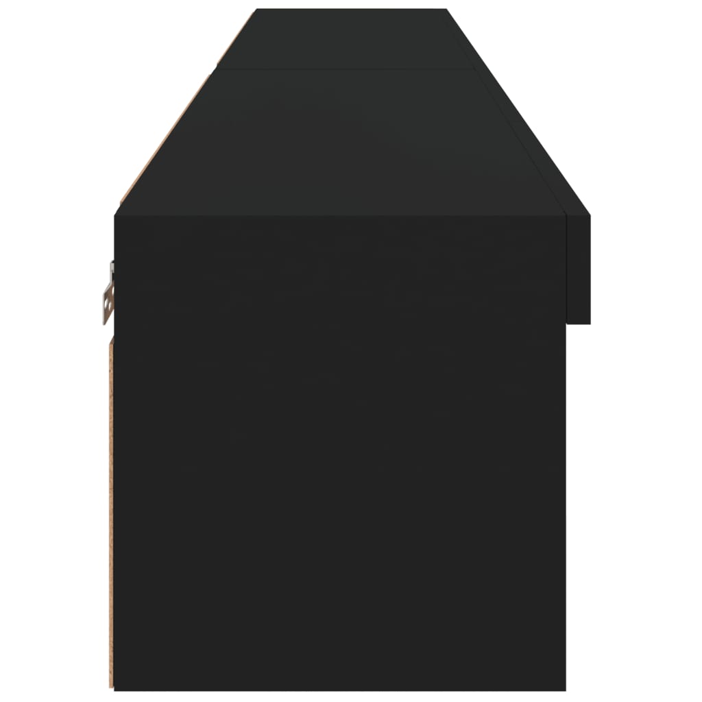 Tv-Benker Med Led-Lys 2 Stk Svart 80X30X30 Cm