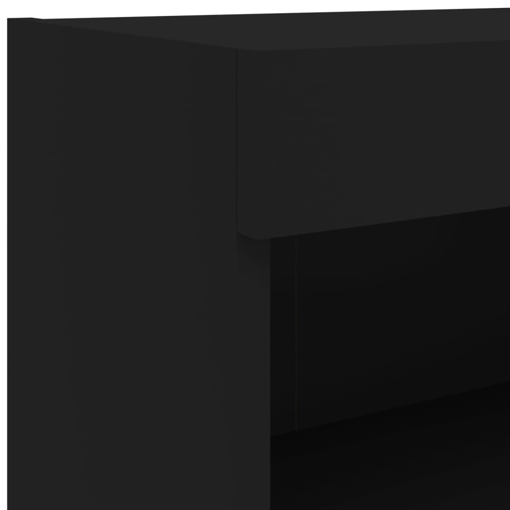 Tv-Benker Med Led-Lys 2 Stk Svart 80X30X30 Cm