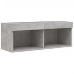 Tv-Benk Med Led-Lys Betonggrå 80X30X30 Cm
