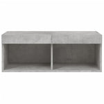 Tv-Benk Med Led-Lys Betonggrå 80X30X30 Cm