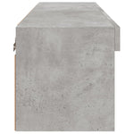 Tv-Benk Med Led-Lys Betonggrå 80X30X30 Cm