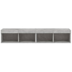 Tv-Benker Med Led-Lys 2 Stk Betonggrå 80X30X30 Cm