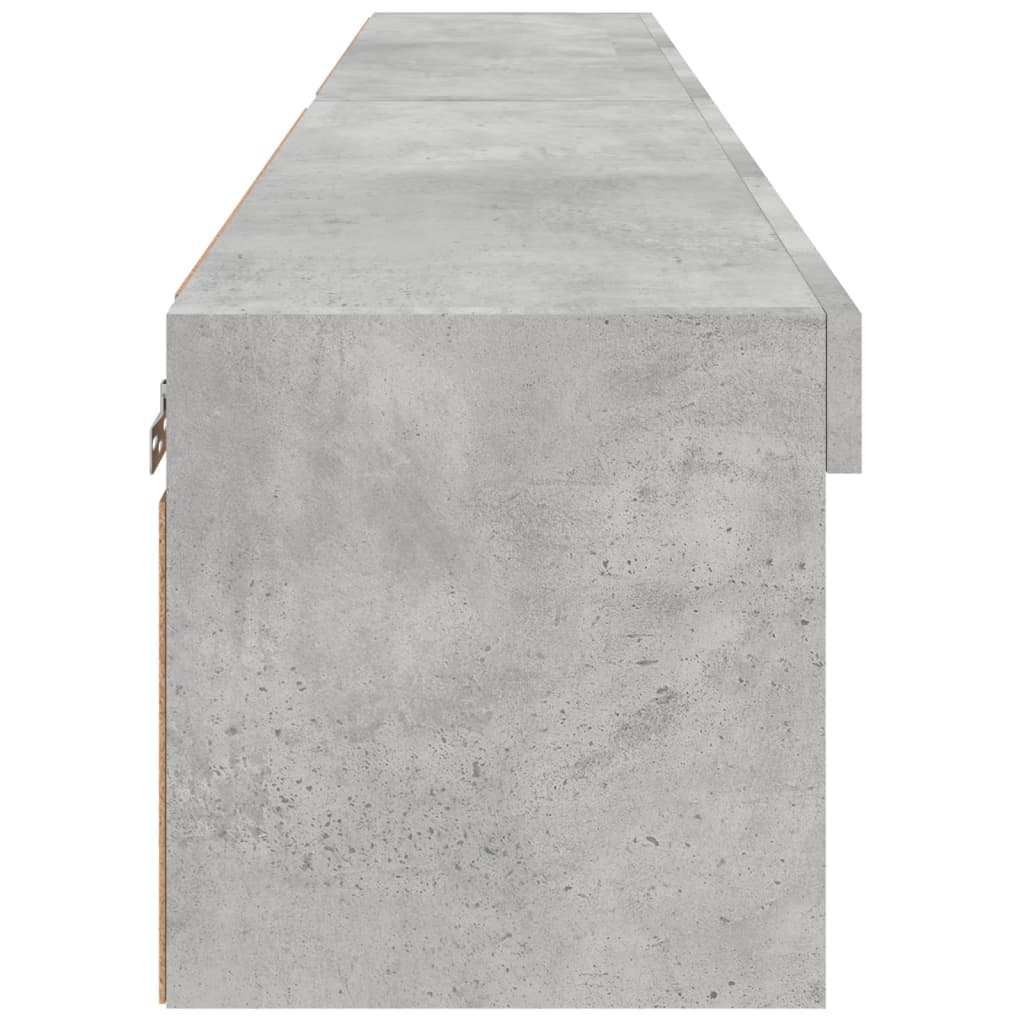 Tv-Benker Med Led-Lys 2 Stk Betonggrå 80X30X30 Cm