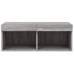 Tv-Benk Med Led-Lys Grå Sonoma 80X30X30 Cm