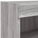 Tv-Benk Med Led-Lys Grå Sonoma 80X30X30 Cm