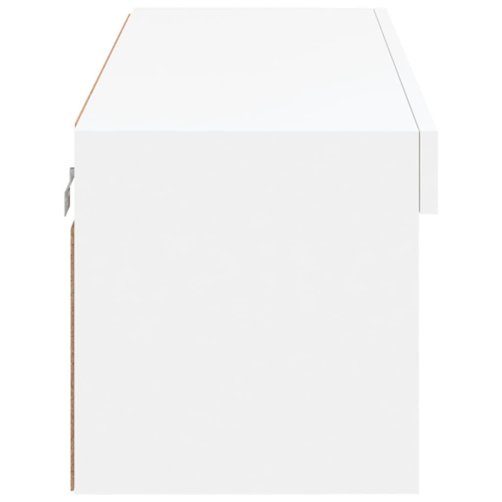 Tv-Benk Med Led Hvit 100X30X30 Cm