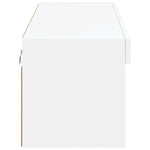 Tv-Benk Med Led Hvit 100X30X30 Cm