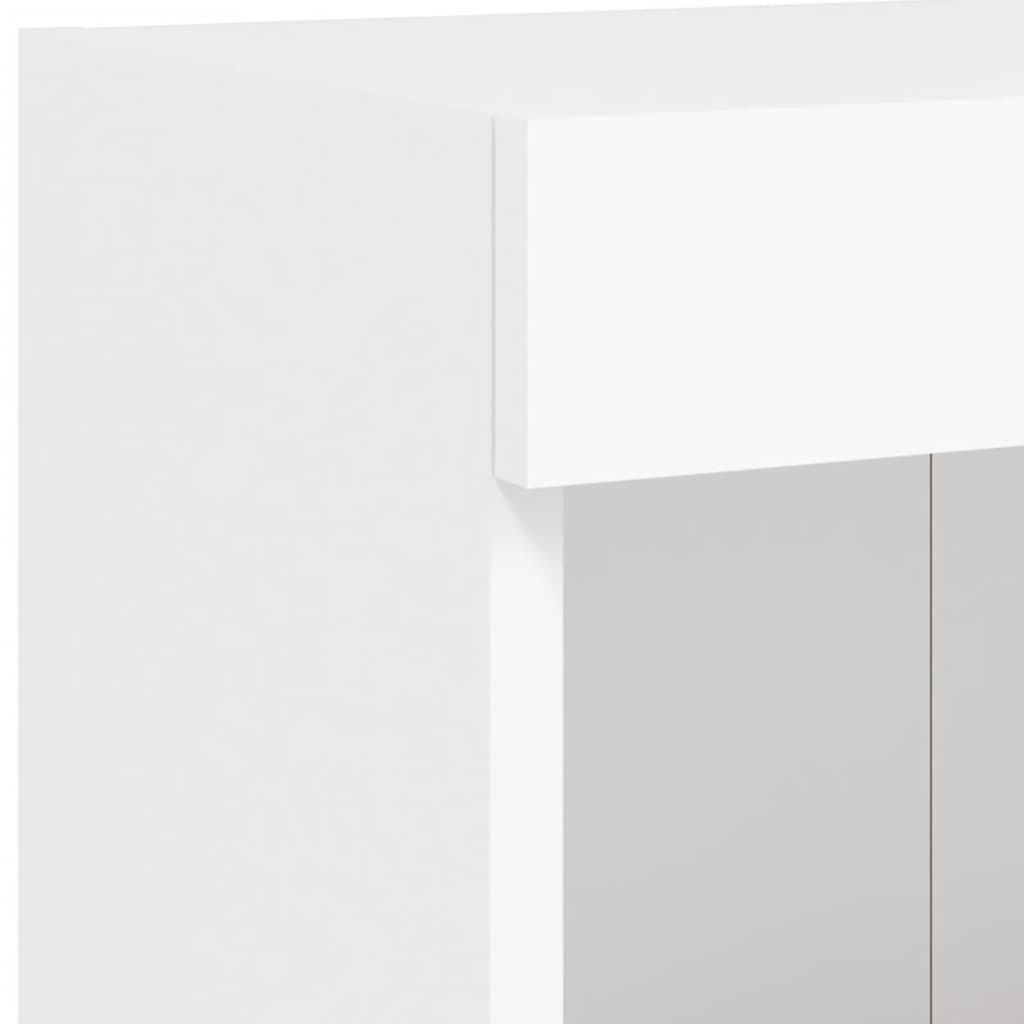 Tv-Benk Med Led Hvit 100X30X30 Cm