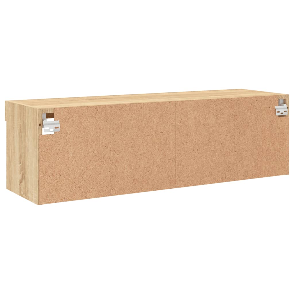 Tv-Benker Med Led-Lys 2 Stk Sonoma Eik 100X30X30 Cm