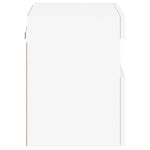 Vegghengt Tv-Benk Med Led Hvit 40X30X40 Cm