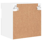 Vegghengt Tv-Benk Med Led Hvit 40X30X40 Cm