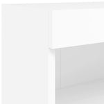 Vegghengte Tv-Benker Med Led 2 Stk Hvit 60X30X40 Cm
